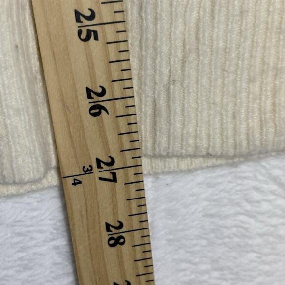 Old Navy Turtleneck Sweater Women's Size Medium Fair Isle Cream Silver Metallic - Picture 7 of 8